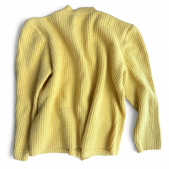 Worldly Things by StylTricot Yellow Wool Cardigan – Made in Italy - Picture 5 of 6